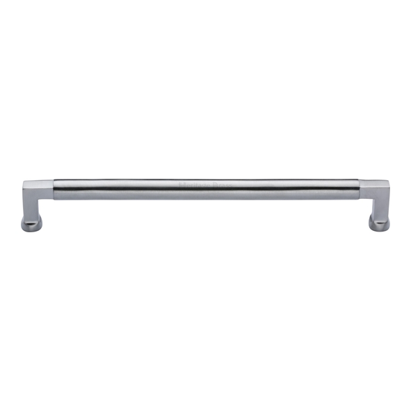 C0312 254-SC • 254 x 269 x 40mm • Satin Chrome • Heritage Brass Bauhaus Cabinet Pull Handle